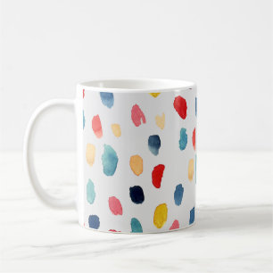 Wasserfarbenpinselstriche: Abstrakt Nahtlos. Kaffeetasse