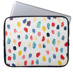 Wasserfarbenpinselstriche: Abstrakt Nahtlos. Laptopschutzhülle