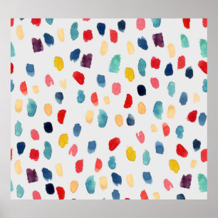 Wasserfarbenpinselstriche: Abstrakt Nahtlos. Poster