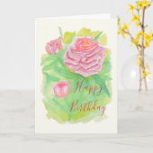 Wasserfarbenpione Geburtstagskarte Karte (Gelbe Blume)