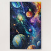 Wasserfarbenplaneten der Kosmischen Galaxie, Carin Puzzle (Vertikal)