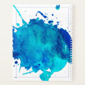 Wasserfarbenplash | Blauschattierungen Planer (Rückseite)