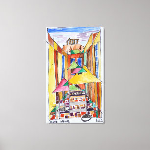 Wasserfarbenplatte  Athen, Griechenland Leinwanddruck