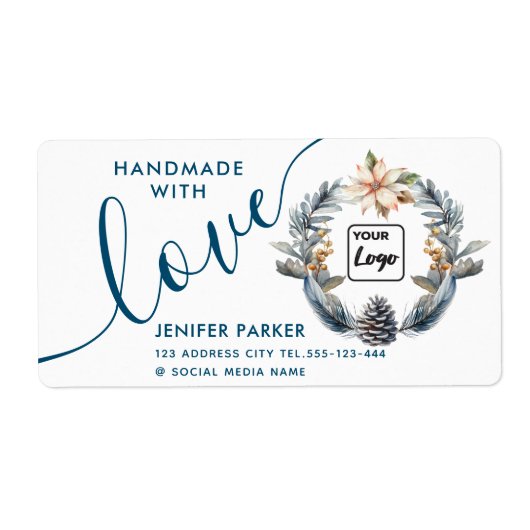 Wasserfarbenpoinsettia für Ferien mit Liebe (Vorne)