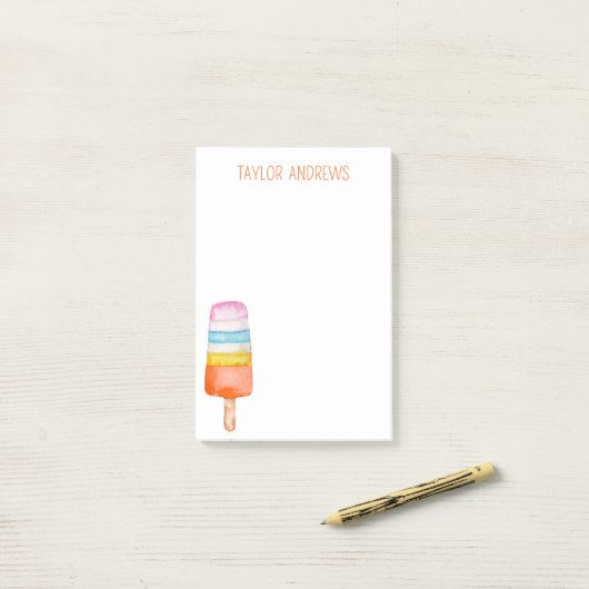 Wasserfarbenpopulation Post-it Klebezettel (Auf Schreibtisch)