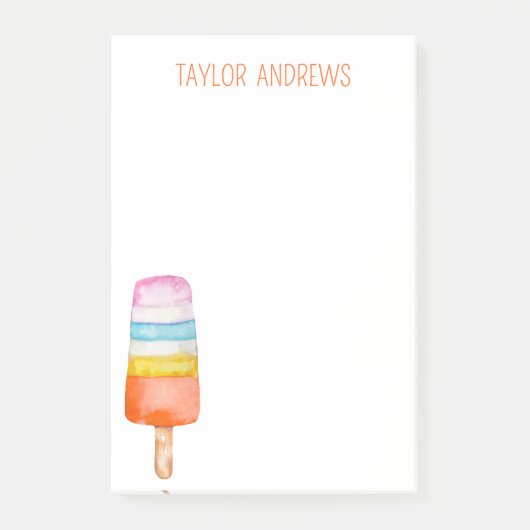 Wasserfarbenpopulation Post-it Klebezettel (Vorderseite)