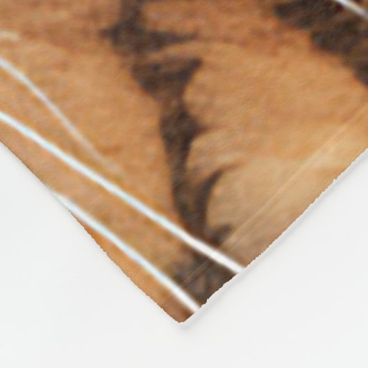 Wasserfarbenportrait eines kleinen Tiger Fleecedecke (Ecke)