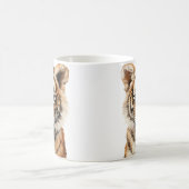 Wasserfarbenportrait eines kleinen Tiger Kaffeetasse (Mittel)