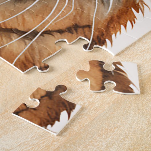 Wasserfarbenportrait eines kleinen Tiger Puzzle (Seite)