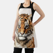 Wasserfarbenportrait eines kleinen Tiger Schürze (InSitu)