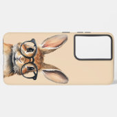 Wasserfarbenportrait Niedliches Kaninchen mit Bril Samsung Galaxy Hülle (Linke Seite)