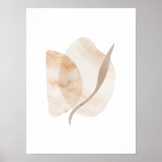 Wasserfarbenposter Abstrakt Geometrische moderne K Poster (Vorne)