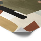 Wasserfarbenposter Abstrakt Geometrische moderne K Poster (Ecke)