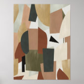 Wasserfarbenposter Abstrakt Geometrische moderne K Poster (Vorne)