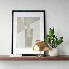 Wasserfarbenposter Abstrakt Geometrische moderne K Poster