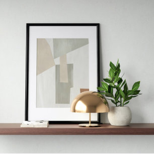 Wasserfarbenposter Abstrakt Geometrische moderne K Poster