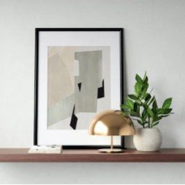 Wasserfarbenposter Abstrakt Geometrische moderne K Poster