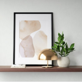 Wasserfarbenposter Abstrakt Geometrische moderne K Poster