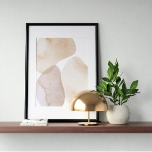 Wasserfarbenposter Abstrakt Geometrische moderne K Poster