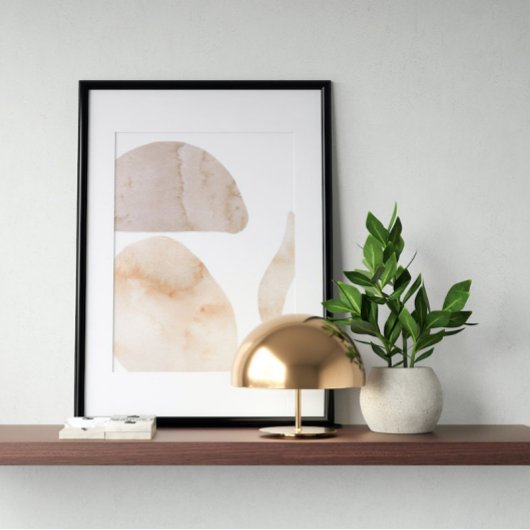 Wasserfarbenposter Abstrakt Geometrische moderne K Poster