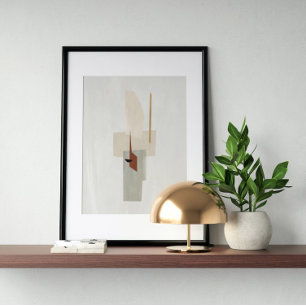 Wasserfarbenposter Abstrakt Geometrische moderne K Poster