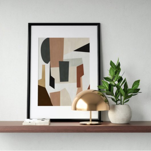 Wasserfarbenposter Abstrakt Geometrische moderne K Poster