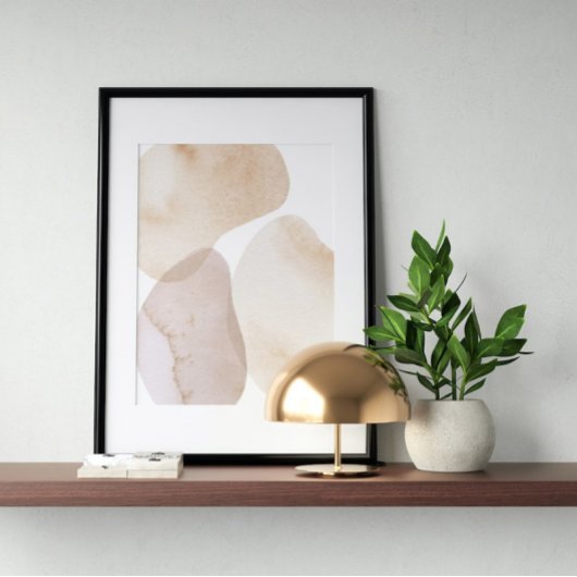 Wasserfarbenposter Abstrakt Geometrische moderne K Poster