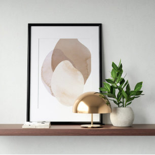 Wasserfarbenposter Abstrakt Geometrische moderne K Poster