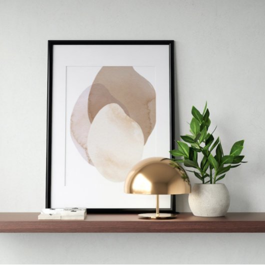 Wasserfarbenposter Abstrakt Geometrische moderne K Poster