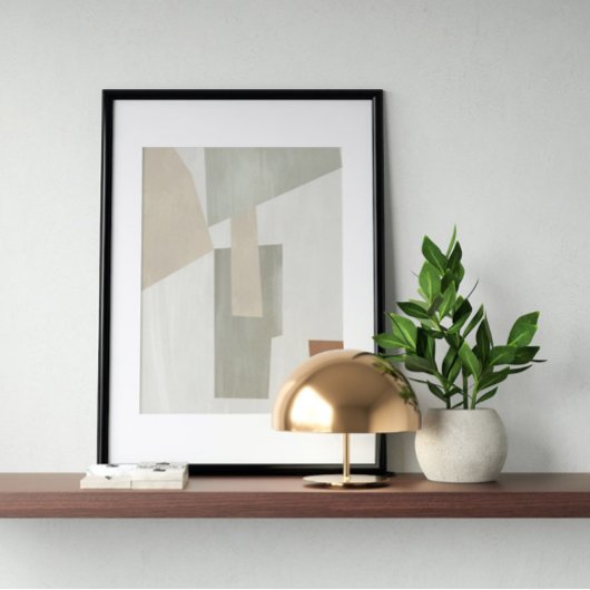 Wasserfarbenposter Abstrakt Geometrische moderne K Poster