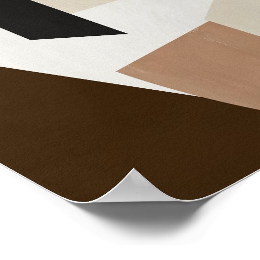 Wasserfarbenposter Abstrakt Geometrische moderne K Poster (Ecke)