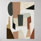 Wasserfarbenposter Abstrakt Geometrische moderne K Poster (Vorne)