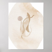 Wasserfarbenposter Abstrakt Geometrische moderne K Poster (Vorne)