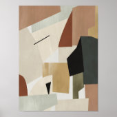 Wasserfarbenposter Abstrakt Geometrische moderne K Poster (Vorne)