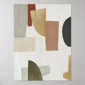 Wasserfarbenposter Abstrakt Geometrische moderne K Poster (Vorne)