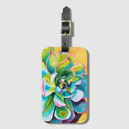 Wasserfarbenprächtig botanisch gepäckanhänger (Vorderseite Vertikal)