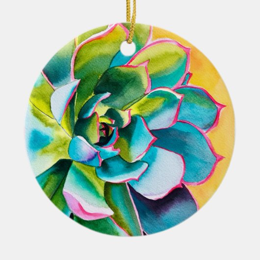 Wasserfarbenprächtig botanisch keramik ornament (Vorne)