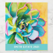 Wasserfarbenprächtig botanisch weinetikett (Einzelnes Label)