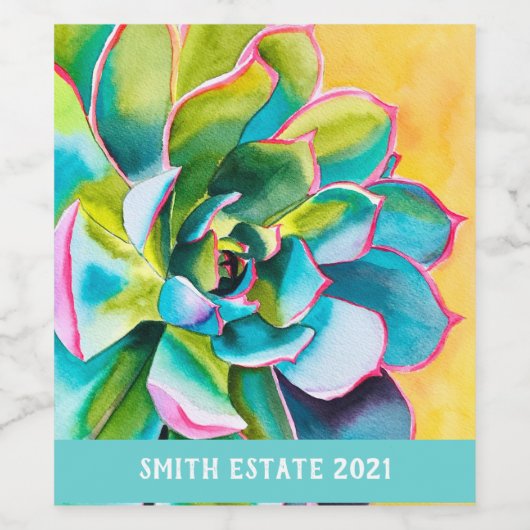 Wasserfarbenprächtig botanisch weinetikett (Einzelnes Label)