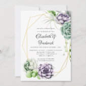 Wasserfarbenprächtige geometrische Probe Abendesse Einladung (Vorderseite)