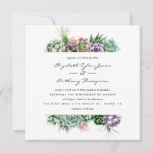 Wasserfarbenprächtige Hochzeit Einladung (Vorderseite)