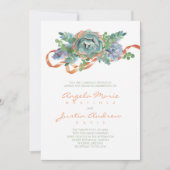 Wasserfarbenprächtige Hochzeit Einladung (Vorderseite)