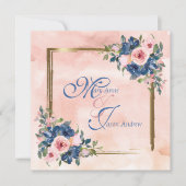 Wasserfarbenprächtige Hochzeit Einladung (Vorderseite)