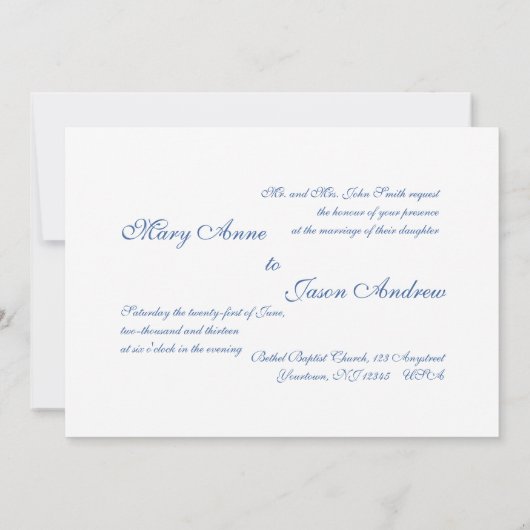 Wasserfarbenprächtige Hochzeit Einladung (Rückseite)