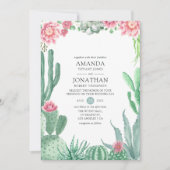 Wasserfarbenprächtige Hochzeit Einladung (Vorderseite)