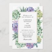 Wasserfarbenprächtige Hochzeit Einladung (Vorne/Hinten)