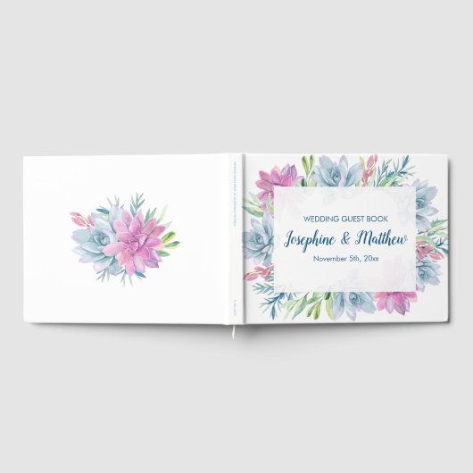 Wasserfarbenprächtige Hochzeit Gästebuch (Voll)