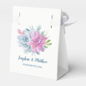 Wasserfarbenprächtige Hochzeit Geschenkschachtel (Rückseite)