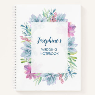Wasserfarbenprächtige Hochzeit Notizblock