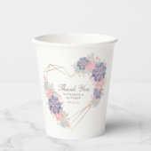 Wasserfarbenprächtige Hochzeit Pappbecher (Vorderseite)